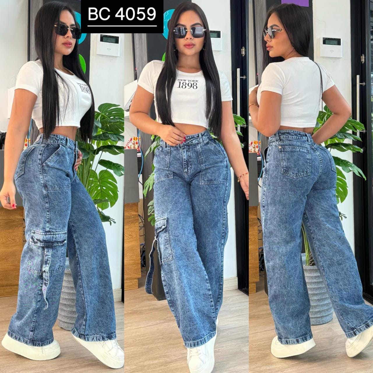 JEANS CARGO RIGIDO REF BC-4059