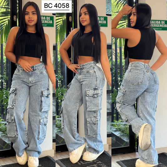 JEANS CARGO RIGIDO REF BC-4058