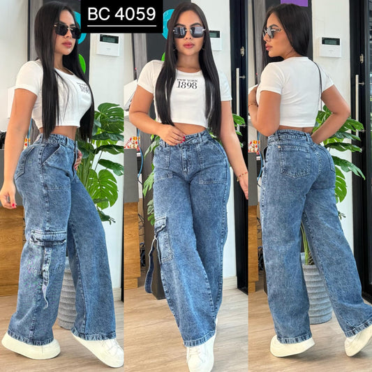 JEANS CARGO RIGIDO REF BC-4059
